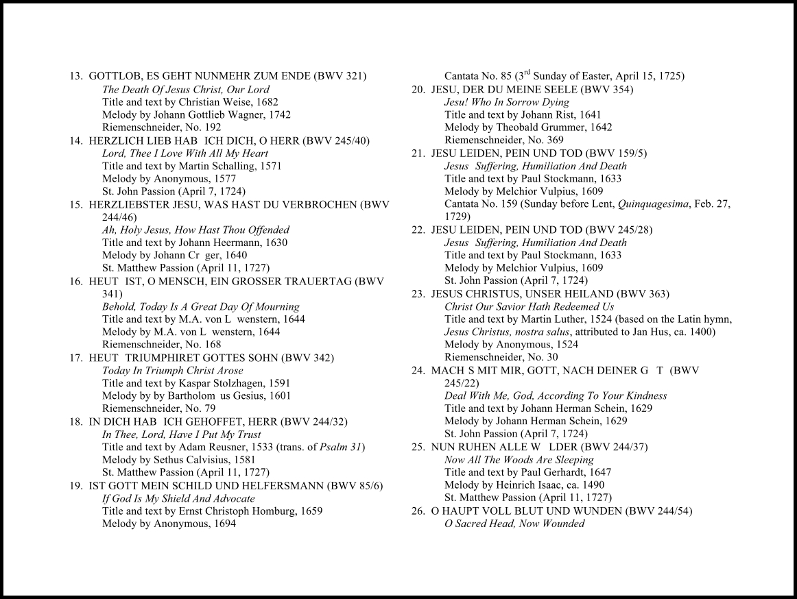 36 Four-Part Chorales: Lent, Passion, Easter (BachScholar Edition Vol. 24)
