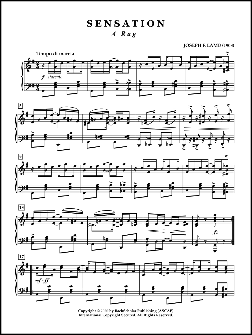 12 Classic Rags (BachScholar Edition Vol. 60) for Piano