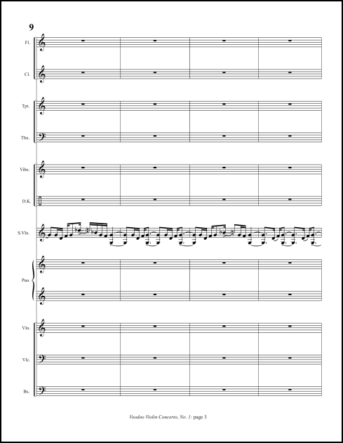 Voodoo Violin Concerto No. 1 for violin & orchestra - Click Image to Close