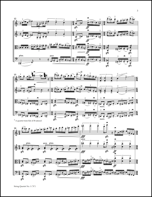String Quartet No. 1: X (score)