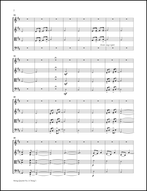 String Quartet No. 2: King (parts)