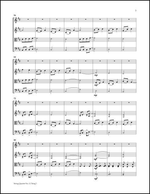 String Quartet No. 2: King (score) - Click Image to Close