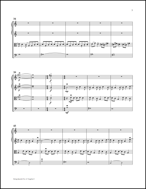 String Quartet No. 4: Angelou (score)
