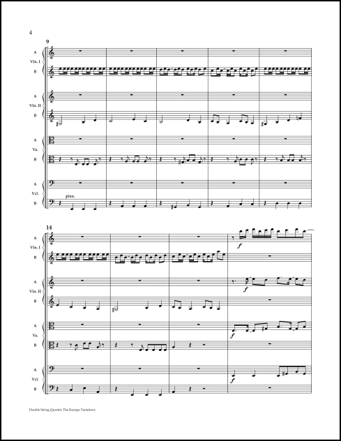 Kompa Variations, The for double string quartet - Click Image to Close