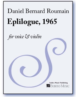 Epilogue, 1965 for voice & violin