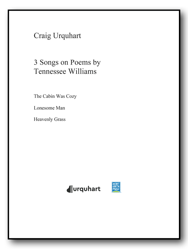 Three Songs of Poems of Tennessee Williams for Voice & Piano - Click Image to Close
