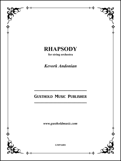 Rhapsody for String Orchestra - Click Image to Close