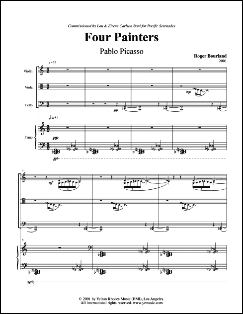 Four Painters for Violin, Viola, Violoncello & Piano - Click Image to Close