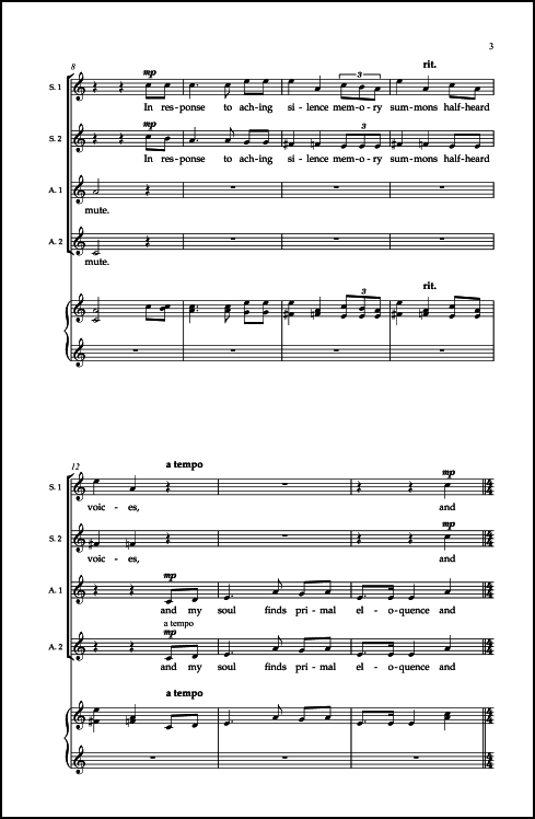 Sing Me to Heaven for SSAA a cappella - Click Image to Close