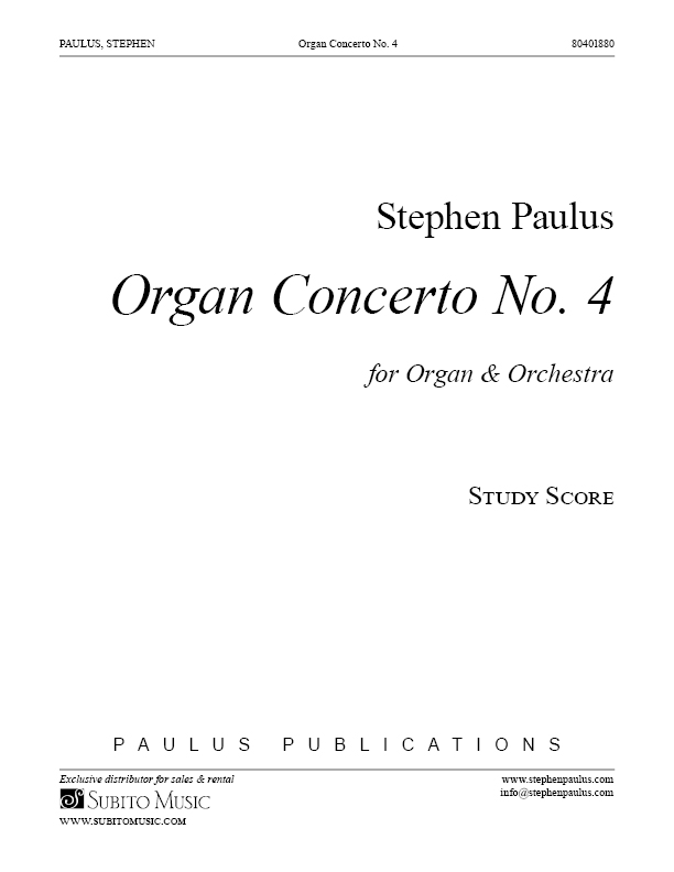 Organ Concerto No. 4 for Organ & Orchestra