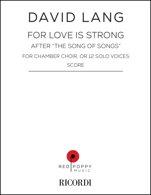 for love is strong for SATB chorus