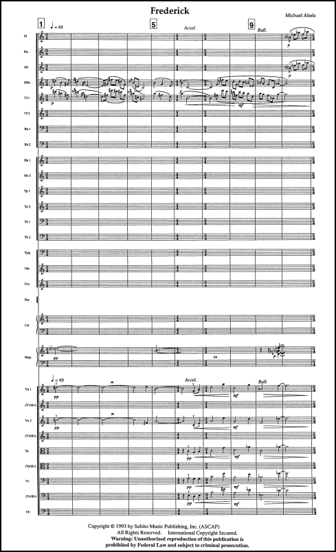 Frederick's Fables for narrator & orchestra - Click Image to Close
