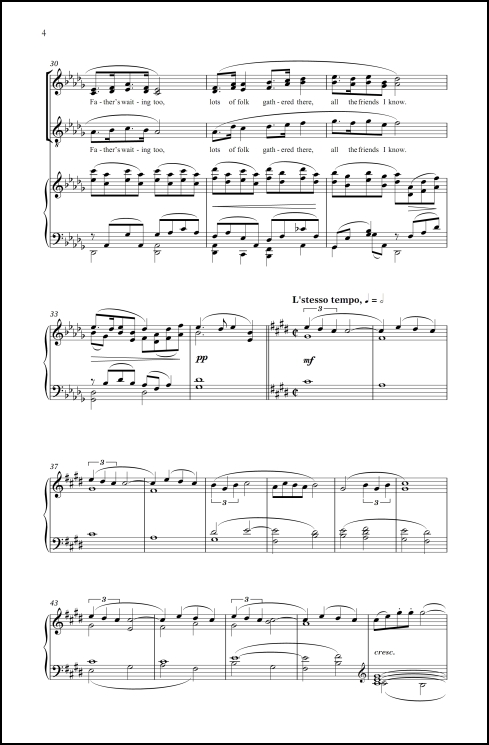 Goin' Home for SAT chorus & piano - Click Image to Close