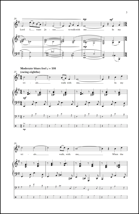 Walk With Me arr. for Gospel soloist, SAT choir & orchestra - Click Image to Close
