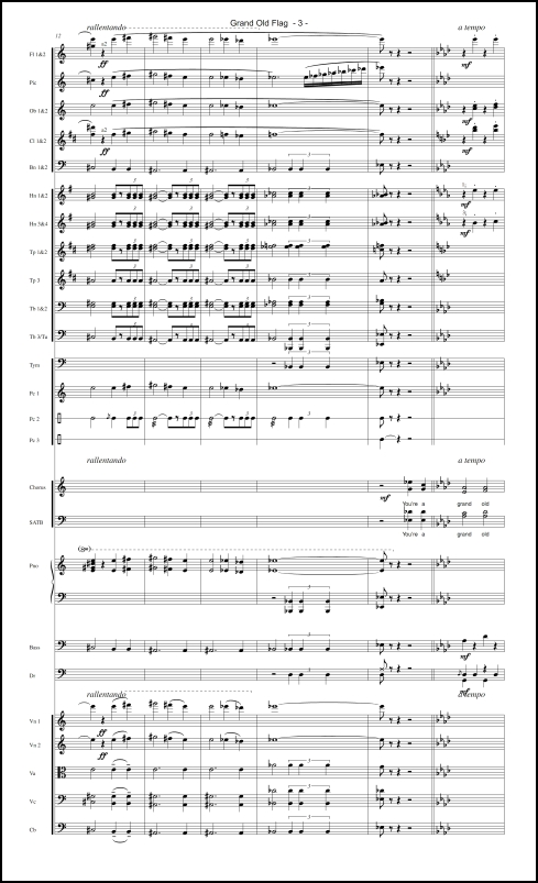 You're A Grand Old Flag arr. for SATB chorus & orchestra - Click Image to Close