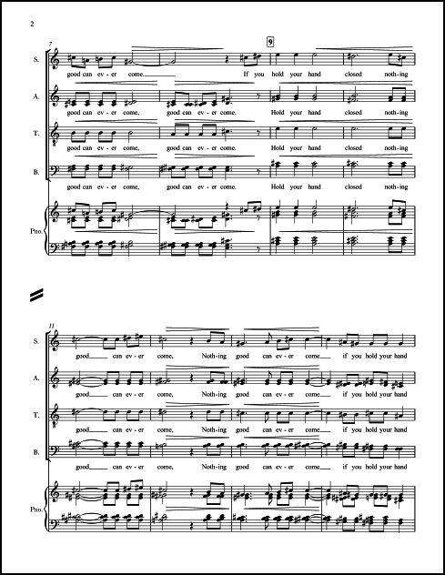 The Open Hand for SATB Chorus (divisi), a cappella
