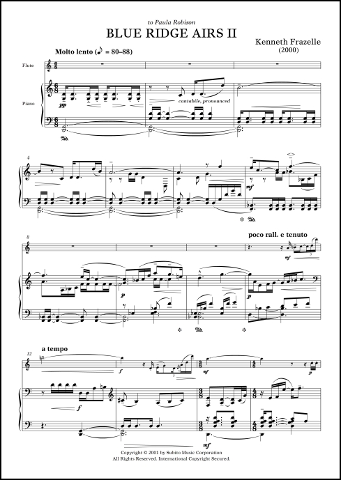 Blue Ridge Airs II for flute & piano - Click Image to Close