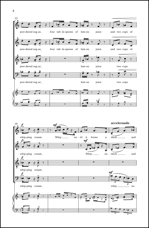 Christmas Cards: 3. Syllabub for SATB chorus, a cappella