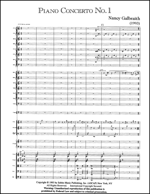 Piano Concerto No. 1 for piano & orchestra