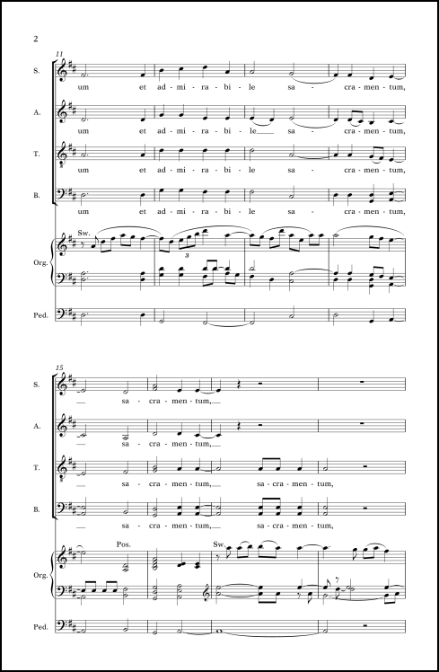 O Magnum Mysterium for SATB chorus & organ