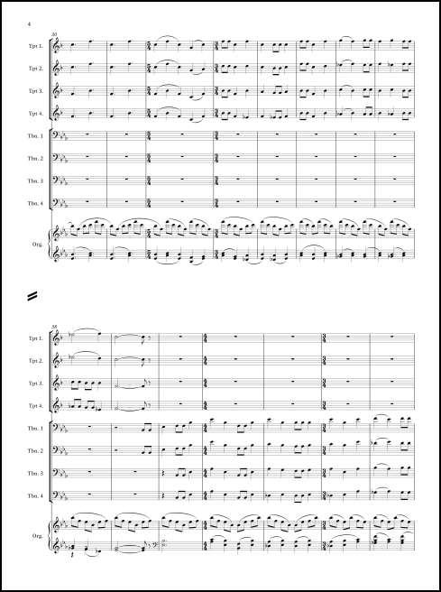 Gloria Te Deum for organ, trumpets & trombones