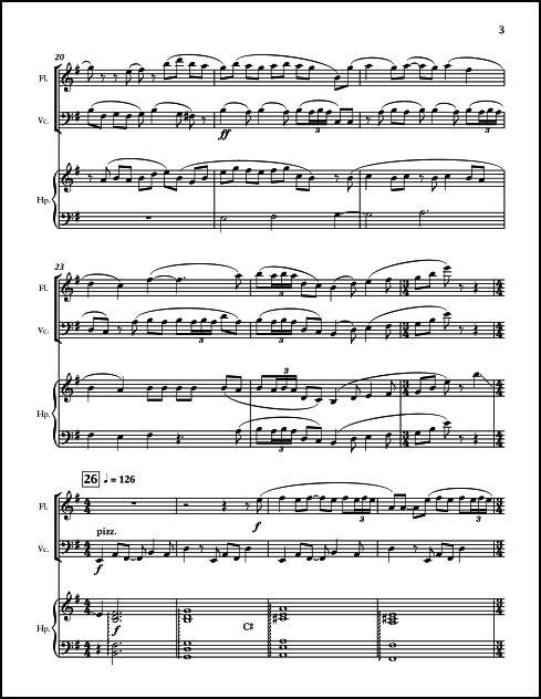 Rustic Breezes for Flute, Violoncello & Harp