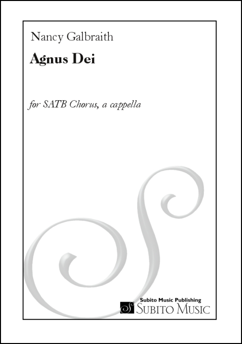 Agnus Dei for SATB chorus, a cappella - Click Image to Close