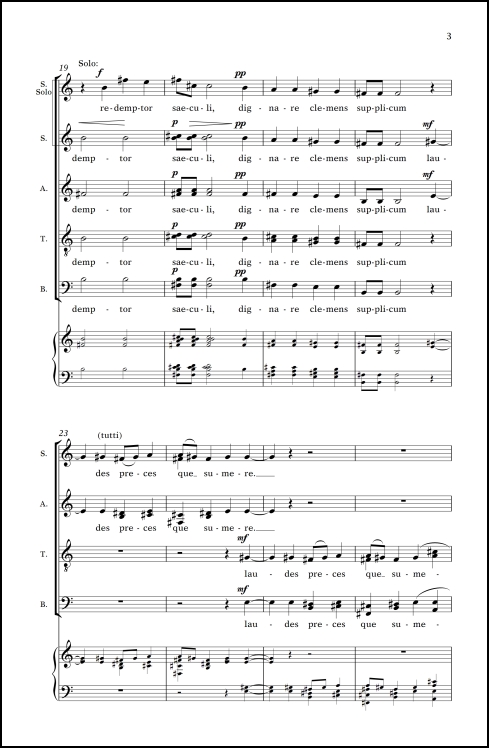 O Nata Lux (from Lumen Christi ) for SATB chorus, a cappella