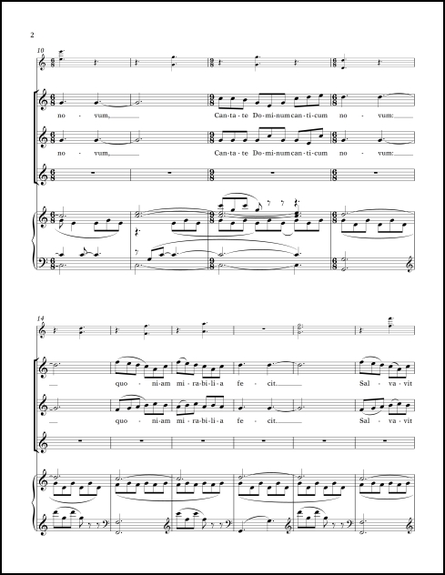 Psalmus 98 (from Lumen Christi ) for SSAA chorus, piano, vibraphone