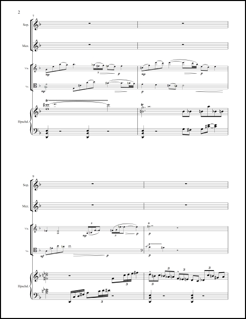 Partite Américaine for soprano, mezzo-soprano, violin, cello & harpsichord