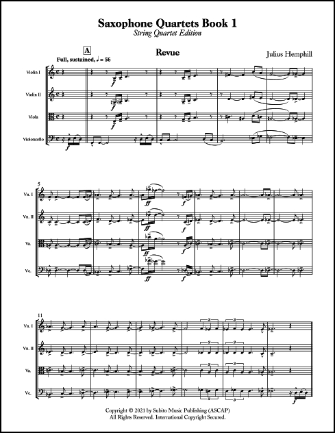 Saxophone Quartets: Book 2 String Quartet Edition