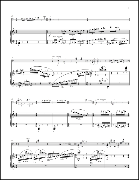 Bringer of Fire rhapsody for contrabass & piano