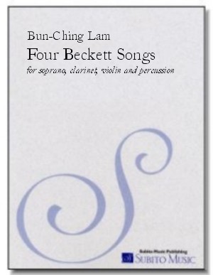 Four Beckett Songs for soprano, clarinet, violin & percussion
