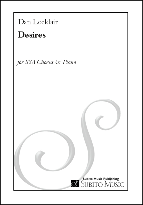 Desires for SSA chorus & piano