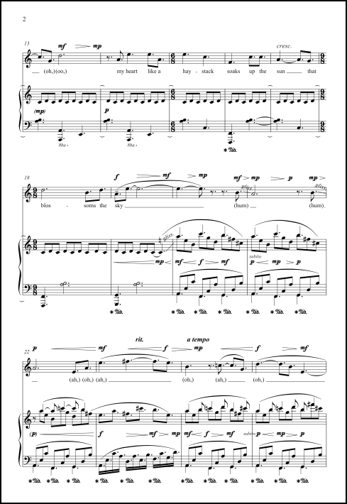 Boswell Songs, The song cycle for high voice & piano