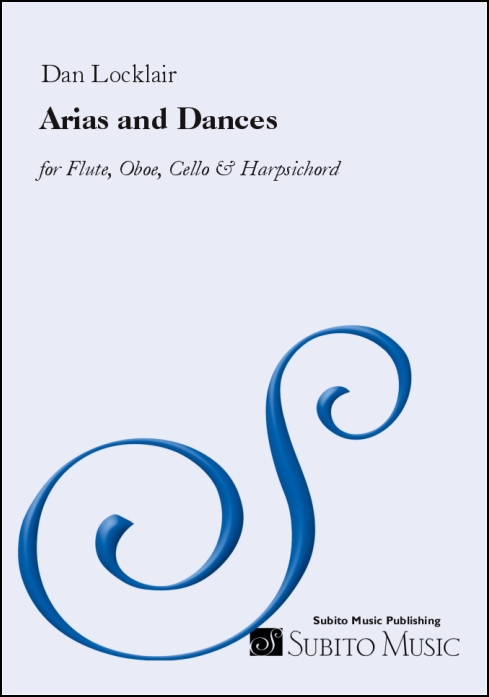 Arias and Dances for flute, oboe, cello & harpsichord - Click Image to Close