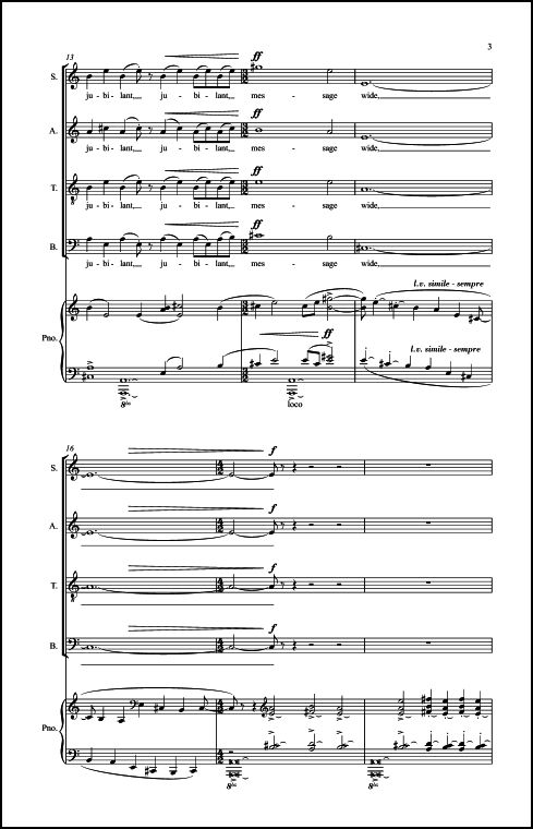 A Bell (from Winter for the Forgottens) for SATB Chorus & Piano