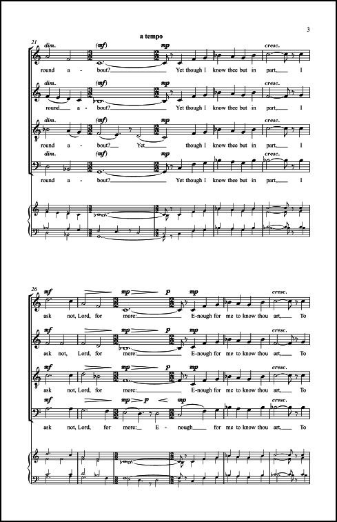 The Mystery of God for SATB Chorus, a cappella