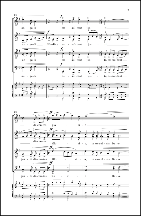 Anthems, Three for SATB chorus, a cappella