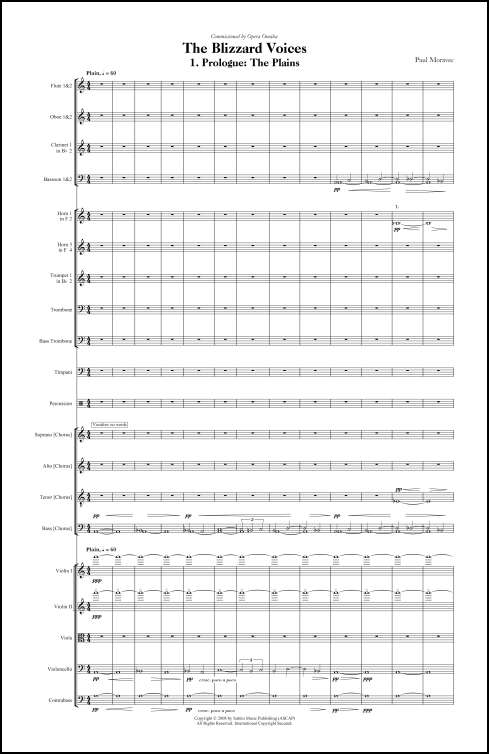 Blizzard Voices, The oratorio for soloists, SATB chorus & orchestra