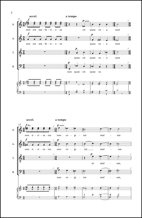 Caritas for SATB chorus a cappella - Click Image to Close