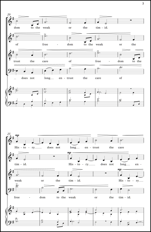Eisenhower Canon for SATB chorus a cappella