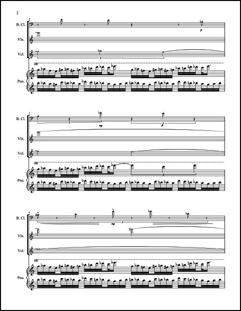 Grosse Fuge Fantasy for Bass Clarinet, Violin, Violoncello & Piano