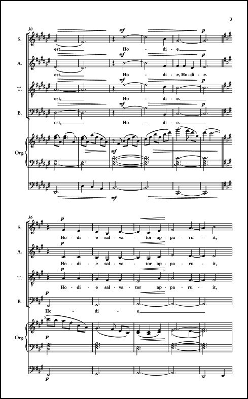 Hodie Christus Natus Est for SATB Chorus & Organ