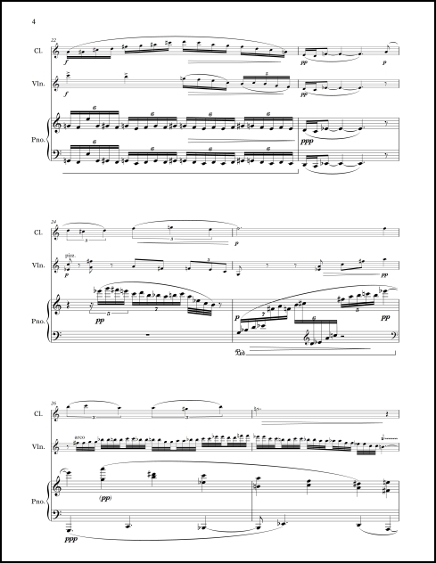 Recordando una Melodia Olvidada for clarinet, violin & piano