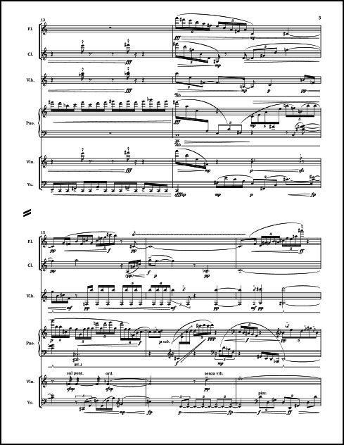 Caprichos for Flute, Clarinet, Percussion, Violin, Violoncello & Piano