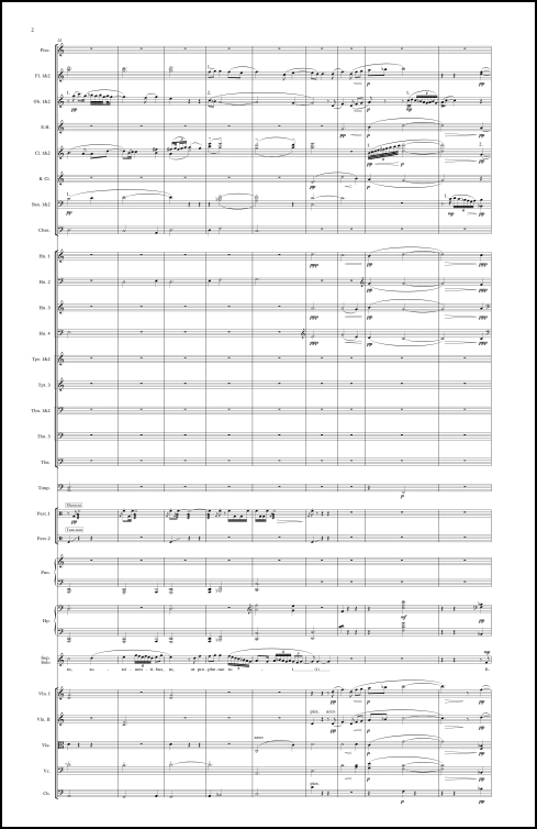 Missa Latina (Pro Pace) for soprano & baritone soloists, SATB chorus & orchestra