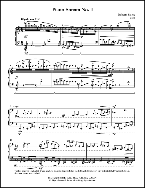 Piano Sonata No. 1 for Piano