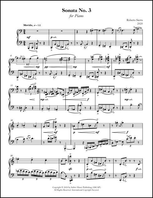 Piano Sonata No. 3 for Piano