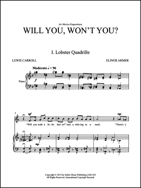 Will You, Won't You? for Medium Voice & Piano